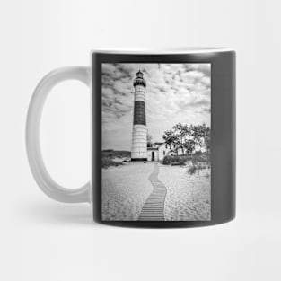 Big Sable Point Lighthouse - Black & White Mug